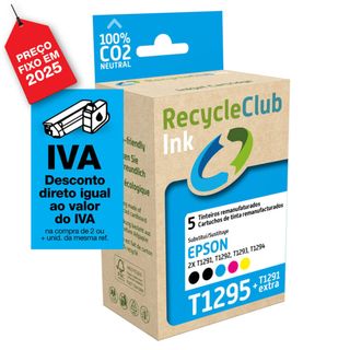 Recycleclub Tinteiro C. EPSON T1295 5 Preto Tricol.