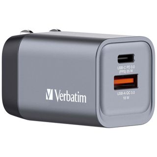 Verbatim Carregador GaN GNC-35 35W 1 USB-C e 1 USB-A