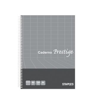 Staples Caderno Capa Dura A4 150 Fls. Quad. Sortido