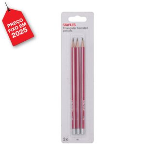 Staples Lápis Grafite Mina HB Vermelho/Cinzento