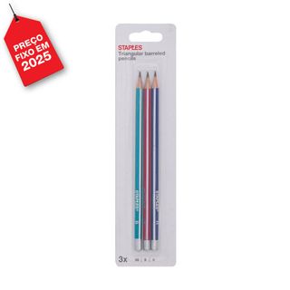 Staples Lápis de Grafite Mina B H HB