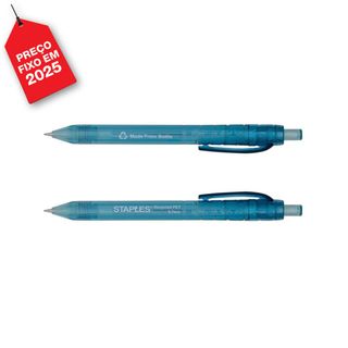 Staples Lapiseira Garrafa Plástico Reciclado Azul