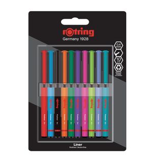 Rotring Marcador Fineliner 0,4mm Blister 10 Sortido
