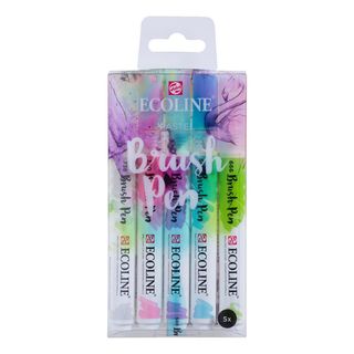 Talens Caneta Brush Ecoline Brush Pastel 5 Unid.