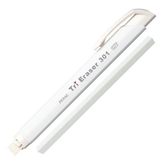 Penac Borracha Caneta Triangular Recarregável Branco