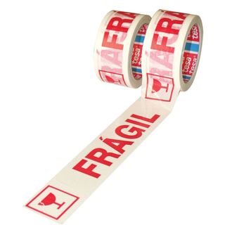Tesa Fita 'Frágil' 66 m x 55 mm Vermelho