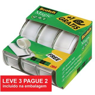Scotch Desenrolador de Fita Magic™ Leve 3 Pague 2