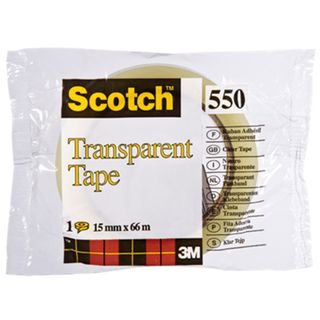 Scotch Fita Cola 550 Transparente 15 mm x 66 m