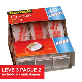 Scotch Desenrolador com Fita 19mmx75m Leve 3 Pague 2