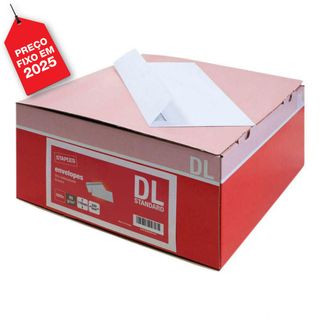 Staples Envelope DL 110x220mm Autocolante 500 Unid.