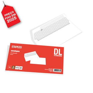 Staples Envelope DL 110x220mm Autocolante  25 Unid.