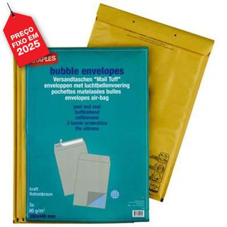 Staples Envelope Bolhas 300 mm Almofada Ar 5 Un.