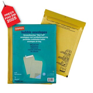 Staples Envelope Bolhas 260x180mm Almofada Ar 5 Unid.