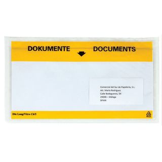 Q Connect Envelope Docs 232x130mm Transp. 100 Unid.