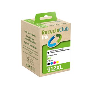 Recycleclub Tinteiro Reciclado HP 912XL Preto Tricol.