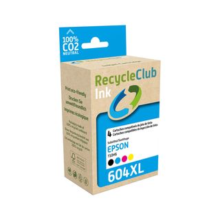 Recycleclub Tinteiro C. Epson 604XL 4 Tricol. Preto