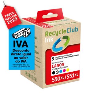 Recycleclub Tinteiro C. Canon 550XL/551XL  Tricol.