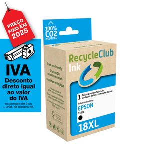 Recycleclub Tinteiro Comp. Epson 18XL Preto K20502RC