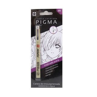 Marcador Pigma Micron Ponta Pincel Preto
