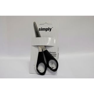 Simply Tesoura Escolar 13 cm Cabo Preto