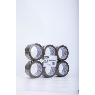 Simply Fita Adesiva 50 mmx66 m Castanho de 6 Unid.