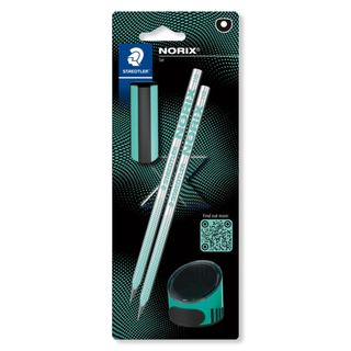 Staedtler 2 Lápis Afia e Borracha Norix Mina HB Verde