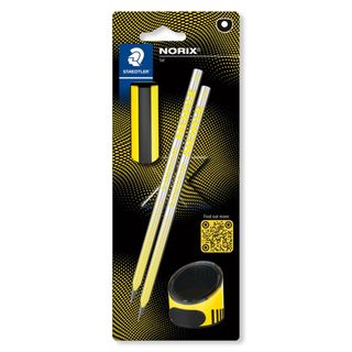 Staedtler 2 Lápis Afia e Borracha Mina HB Amarelo