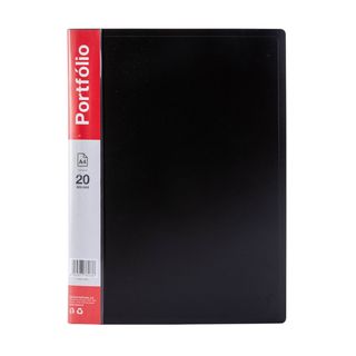 Staples Portfólio A4 20 Bolsas Polipropileno Preto