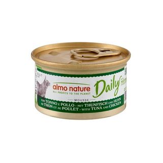 Almo Nature Daily Mousse de Atún y pollo lata para gatos 85 g