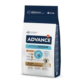 Advance Adult Labrador & Golden Retriever Active Defense Pollo Y Arroz Pienso Para Perros 11.5Kg