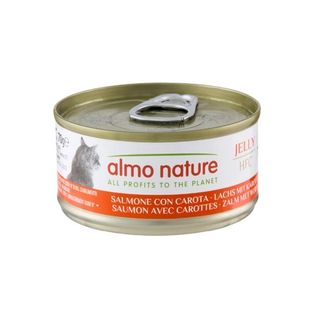 Almo Nature Hfc Salmón Con Zanahorias En Gelatina Lata Para Gatos 70 G