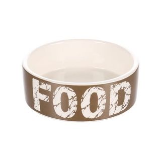 Gamelle Kyra Rond Taupe & Blanc 770ml