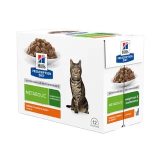 1.02 KG Hill's Prescription Diet Metabolic Feline pouches para gato - Multipack