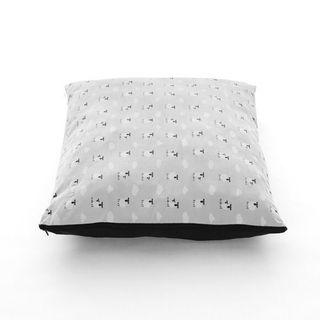 Leeby cama com ovelhas com cobertura amovível cinzenta para cachorros [LBB41593]