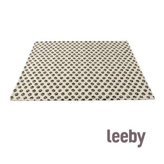 Leeby Manta de lã com estampado de patas para cães [LBB41601]