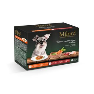 1.2 KG Milord Receta Mediterránea en salsa tarrinas para perros - Multipack