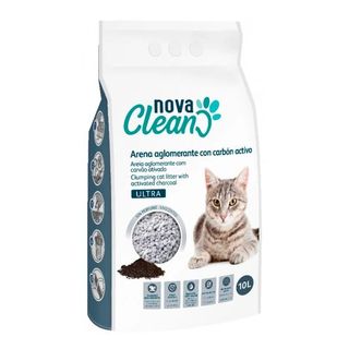 Nova Clean Ultra Lecho Aglomerante Carbón para gatos   10L