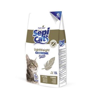 1 KG Sepicat LightWeight Extreme Fresh arena aglomerante ligera para gatos