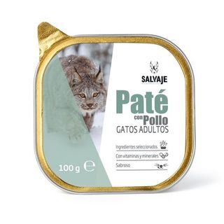 Salvaje Adulto Frango em Patê terrina para gatos - 100 GR