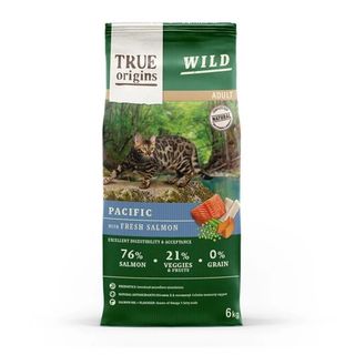 2 KG True Origins Wild Adult Pacific Salmón pienso para gatos