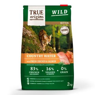 2 KG True Origins Wild Kitten Country Water Pollo y Salmón pienso