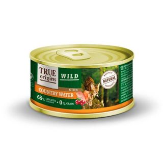 0.1 KG True Origins Wild Kitten Country Water Pollo y Salmón lata