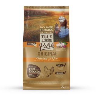 2 KG True Origins Pure Kitten Poultry Pollo pienso para gatos