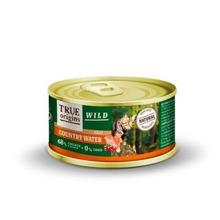 True Origins Wild Country Water Frango lata para gatos - 100 GR