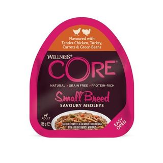 0.085 KG Wellness Core Small Breed Grain Free Pollo y Pavo Tarrina para perros