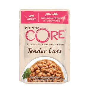 Wellness Core Tender Cuts frango e pero saquetas para gatos - 85GR