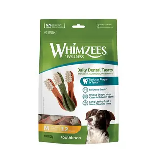12 sticks Whimzees Snacks Dentários para cães de porte médio [WHMWHZ323]