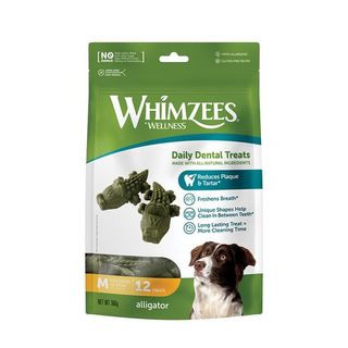 0.36 KG Whimzees Snacks Dentales Cocodrilo para perros de razas medianas
