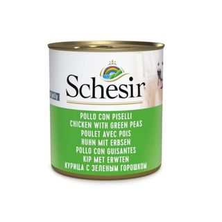 Schesir Adult pollo con guisantes lata para perros 285g