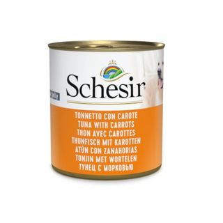 Schesir Adult atún con zanahorias lata para perros   285 g